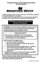 Bradford-White Corp Powered Direct Vent Series 사용자 설명서