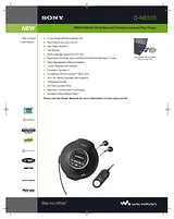 Sony D-NE520 Specification Guide