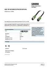 Phoenix Contact Sensor/Actuator cable SAC-3P-M12MS/5,0-PVC/M12FS B-L 1431966 1431966 Data Sheet