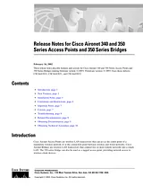 Cisco Cisco Aironet 350 Access Points Notas de publicación