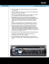 Sony CDX-GT340 Guide De Spécification
