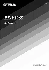 Yamaha RX-V1065 Справочник Пользователя