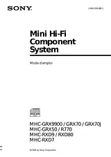 Sony MHC-GRX50 User Manual
