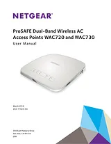 Netgear WAC720- ProSAFE® Business 2 x 2 Dual Band Wireless-AC Access Point Справочник Пользователя