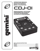 Gemini CDJ-0I Справочник Пользователя