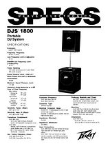 Peavey DJS 1800 ユーザーズマニュアル