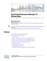 Cisco Cisco Prime Performance Manager 1.6 Notas de publicación