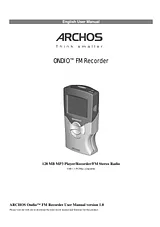 Archos FM Recorder 128 MB MP3 Player/Recorder/FM Stereo Radio Manuale Utente