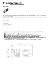 Neutrik BNC connector Plug, straight 75 Ω NBNC 75 BJP 9 1 pc(s) NBNC75BJP9 Data Sheet