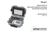 Gmw TG UNI 1VDE-tester DIN VDE 0701/ 0702 61000 00100 User Manual