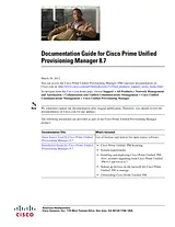 Cisco Cisco Prime Unified Provisioning Manager 8.7 Documentation Roadmaps