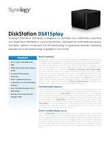 Synology DS415PLAY + 4x WD30EFRX DS415PLAY+4X3TBWDRED Справочник Пользователя