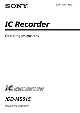 Sony ICD-BP Справочник Пользователя