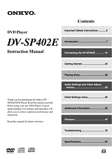ONKYO dv-sp402e User Manual