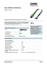 Phoenix Contact Sensor/Actuator cable SAC-12P-MS/ 1,5-PUR SCO 1430530 1430530 Data Sheet
