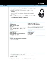 Sony DR-BT50 Guide De Spécification