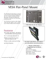 Premier Mounts Clevis Mount f/ walls, ceilings, stands (CTM-VESA) CTM-VESA Leaflet