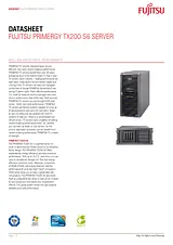 Fujitsu TX200 S6 VFY:T2006SF010NC Fiche De Données