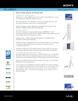 Sony VGC-JS190J Specification Guide