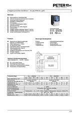 Peter Electronic VD 220/E2/IP66 1-phase frequency inverter, to , 2I001.23220 2I001.23220 Data Sheet