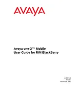 Avaya One-X for RIM Blackberry Manual Do Utilizador