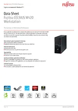 Fujitsu W420 VFY:W4200WXG11ES Hoja De Datos
