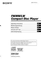 Sony CDX-S22 Manual De Usuario