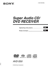 Sony AVD-S50 Справочник Пользователя