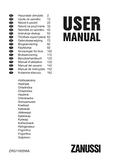 Zanussi ZRG11600WA User Manual