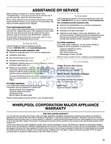 Whirlpool WFG505M0BW 保修信息