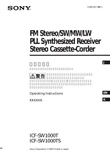 Sony ICF-SW1000T Manual Do Utilizador