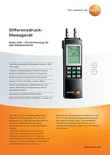 Testo Differenzdruck-Messgeraet Digital Manometer 0560 5281 Scheda Tecnica