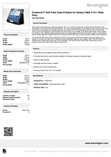 Kensington Comercio™ Soft Folio Case & Stand for Galaxy Tab® 3 10.1 Slate Grey K97097WW 전단