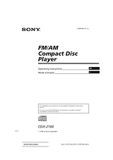 Sony CDX-2160 ユーザーズマニュアル