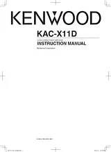 Kenwood KAC-X11D Manual Do Utilizador