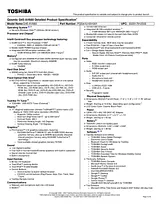 Toshiba G45-AV680 Specification Guide