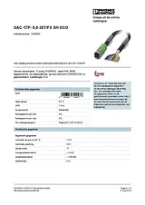 Phoenix Contact Sensor/Actuator cable SAC-17P- 5,0-35T/FS SH SCO 1430307 1430307 데이터 시트
