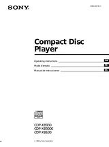 Sony CDP-XB930 Справочник Пользователя
