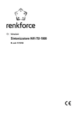 Renkforce TU-1000 HIFI-TUNER 29265c5 Ficha De Dados