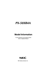 NEC PX-50XR4A Manuale Utente