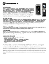 Motorola W220 SE9380AE7N1 Dépliant