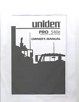 Uniden PRO 540e ユーザーズマニュアル
