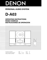 Denon D-A03 User Manual