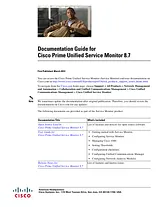 Cisco Cisco Prime Unified Service Monitor 8.7 Documentation Roadmaps
