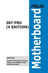 ASUS Z87-PRO‏(V EDITION)‏ Manual Do Utilizador