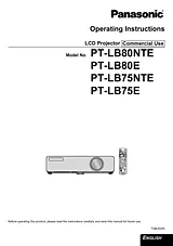 Panasonic PT-LB80NTE Справочник Пользователя