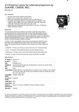V7 Projector Lamp for selected projectors by DUKANE, CANON, NEC, VPL1161-1E プリント