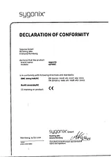 Sygonix Surveillance Camera 43195C 43195C Declaration Of Conformity