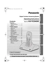 Panasonic kx-tcd420 사용자 설명서