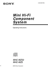 Sony MHC-WZ50 Manual De Usuario